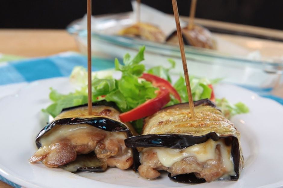  Cheddar Chicken Wrapped in Eggplant Recipe