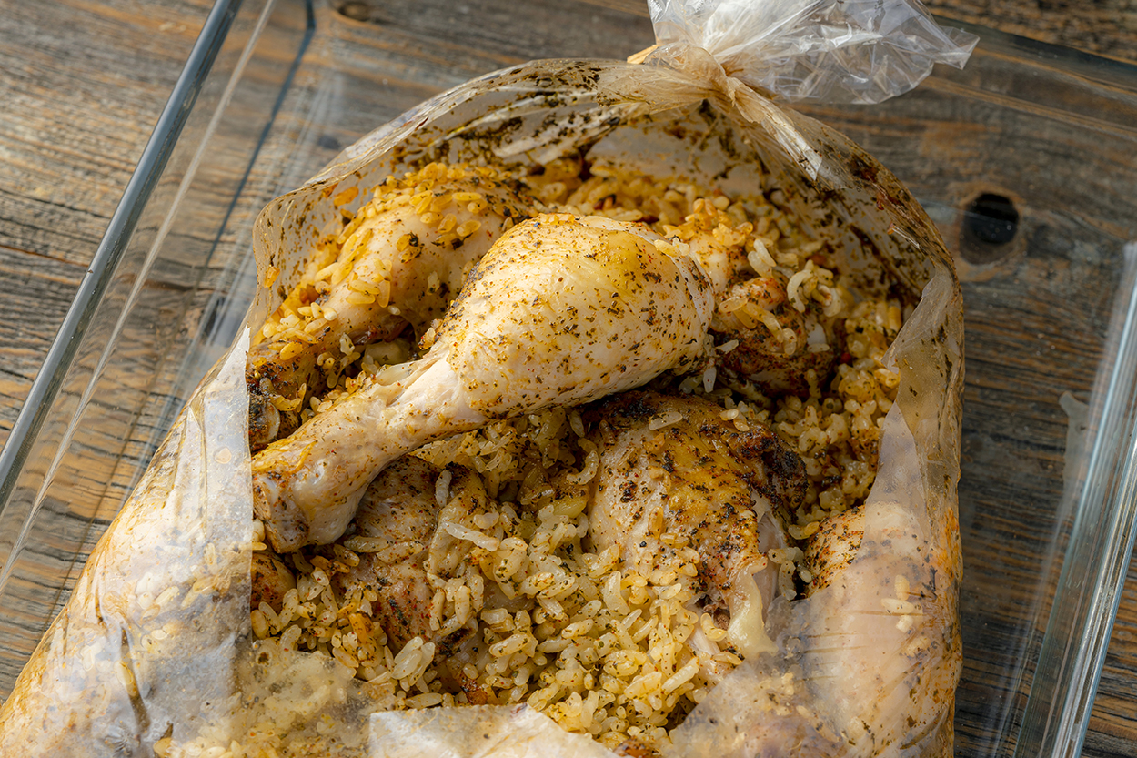 Chicken Rice Recipe in Oven Bag