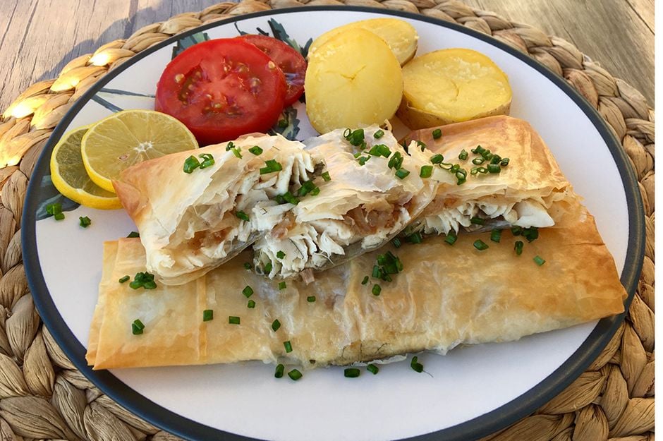 Sea Bass Fillet Recipe in Baklava Pastry